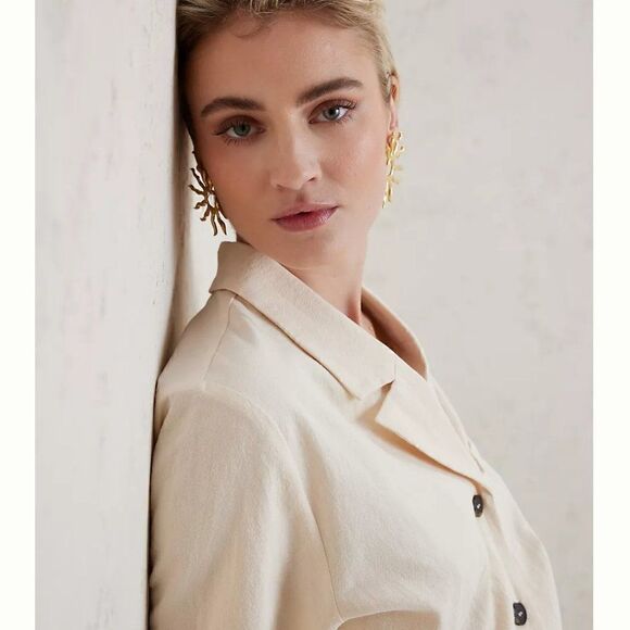 New! Anthro LYNYER Sunshine Earrings - Picture 1 of 10